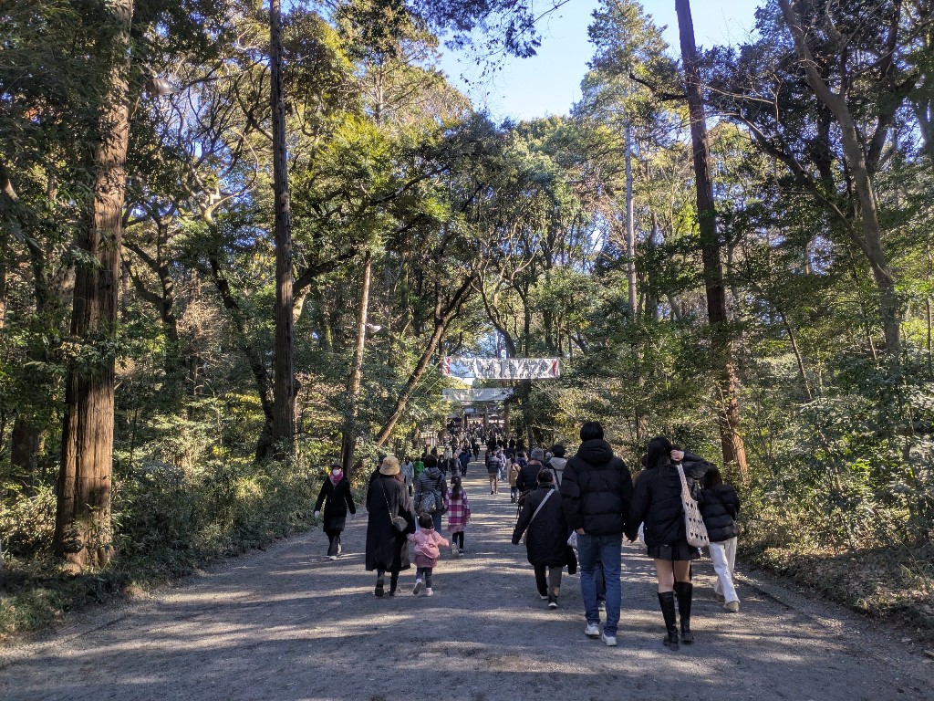 明治神宮　初詣　混雑なし　西神門