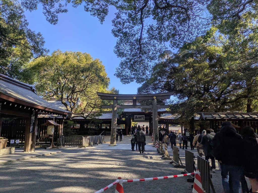 明治神宮　初詣　混雑なし　西神門