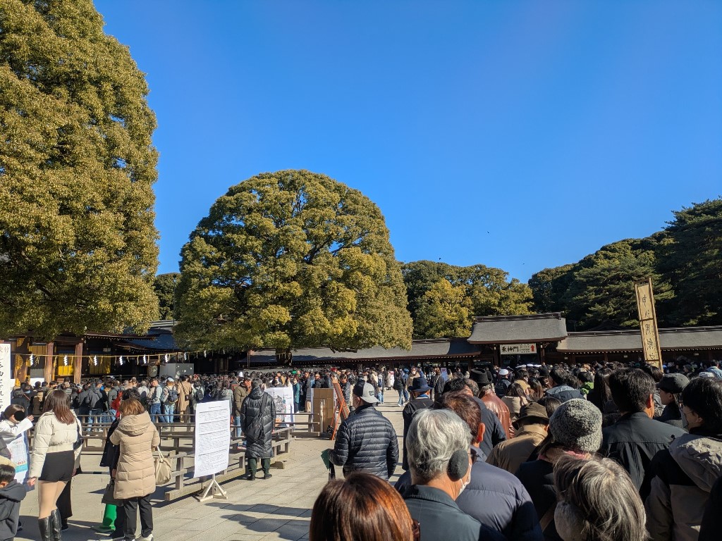 明治神宮　初詣　混雑なし　西神門