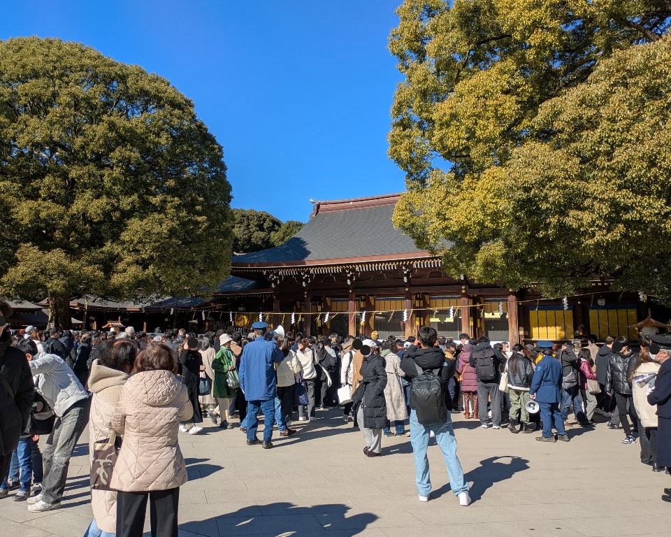 明治神宮　初詣　混雑なし　西神門